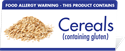 Picture of Allergen Warning Buffet Notice - CEREALS CONTAINING GLUTEN