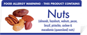 Picture of Allergen Warning Buffet Notice - NUTS