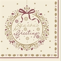 Picture of Seasons Greetings Christmas Napkin 40cm 3Ply x 600